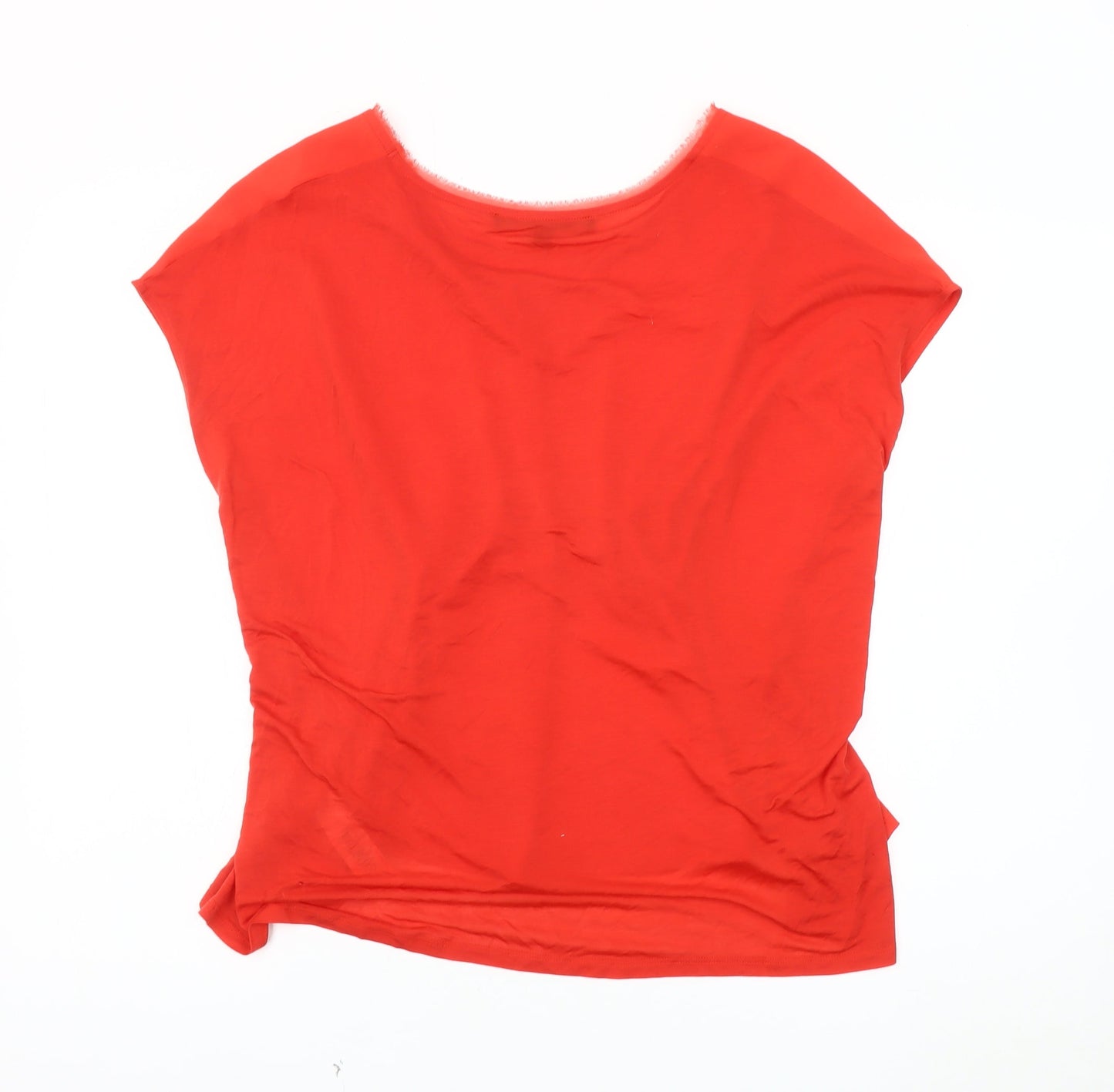 Womens UK Size XS French Connection Red Basic T-Shirt