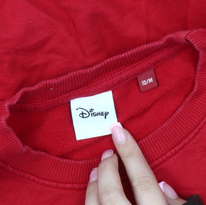 Unisex Adults UK Size 10 Disney Red Pullover Sweatshirt