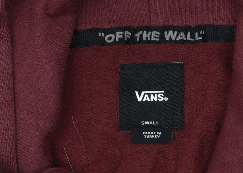Vans Men's Red Logo Hoodie S Pullover Fleece