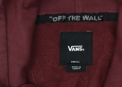 Vans Men's Red Logo Hoodie S Pullover Fleece