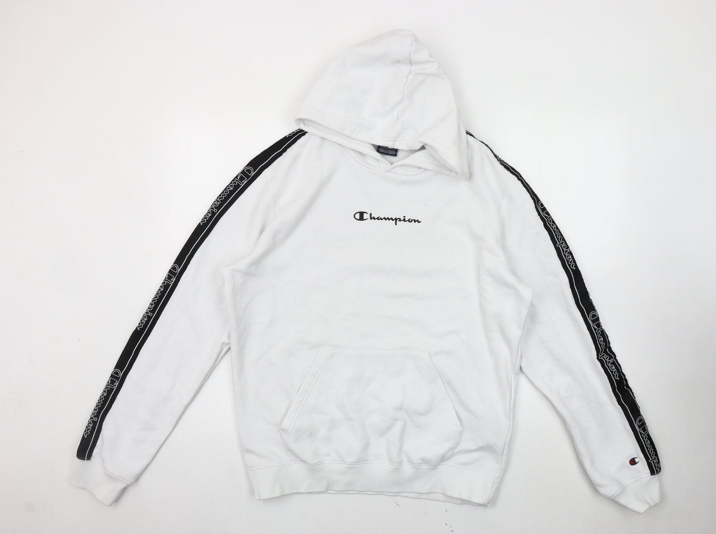 Mens UK Size M Champion White Pullover Hoodie