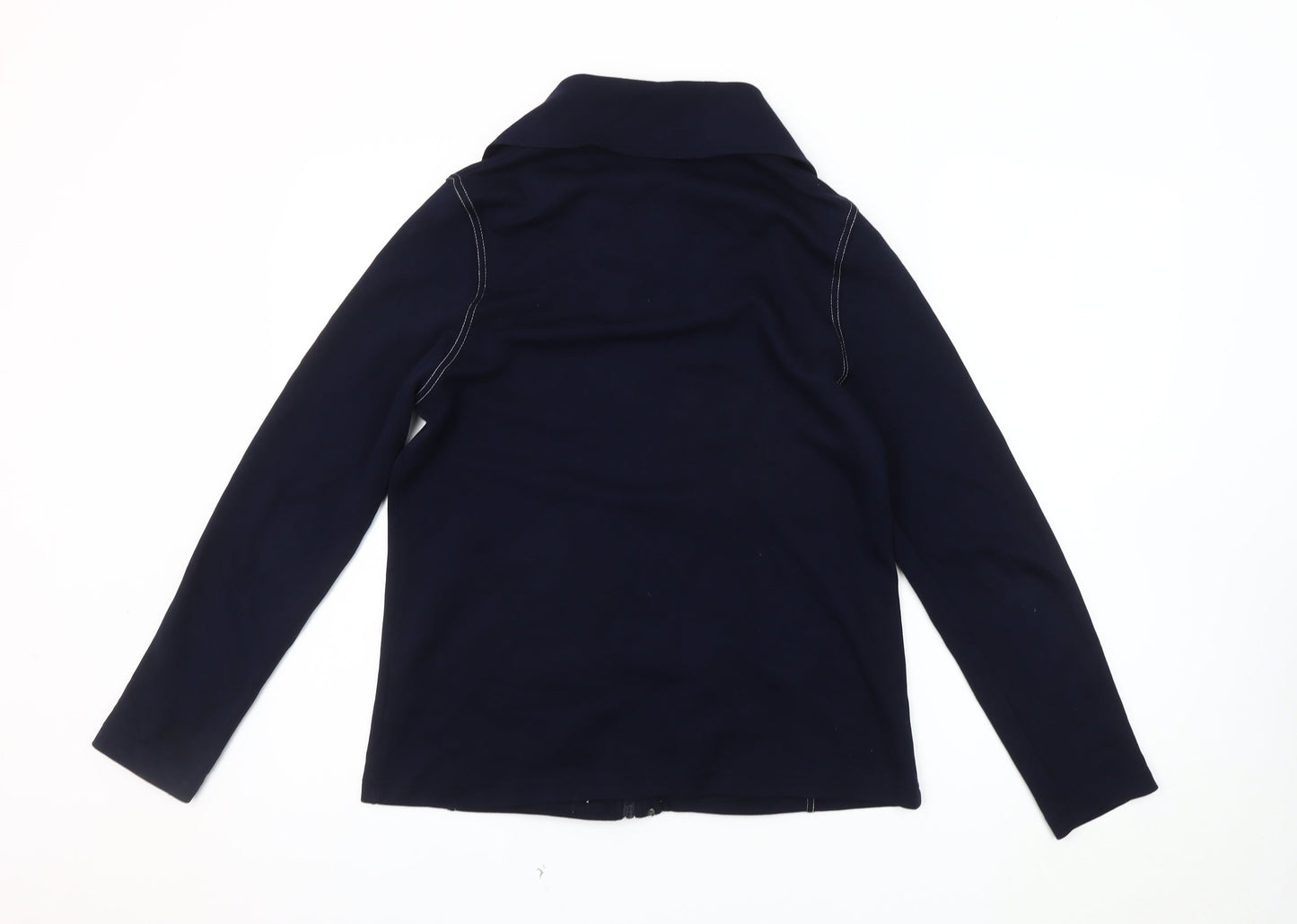 Women's Black Cotton Jacket, Size 10, Casual Style