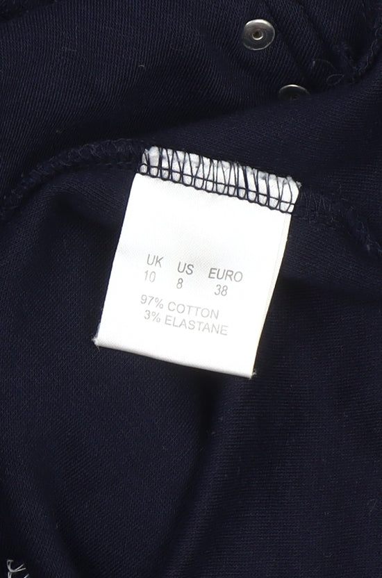 Women's Black Cotton Jacket, Size 10, Casual Style