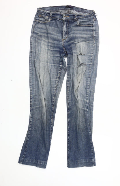 NXD Women's Distressed Blue Straight Jeans Size 8
