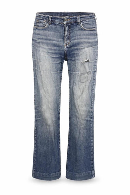 NXD Women's Distressed Blue Straight Jeans Size 8