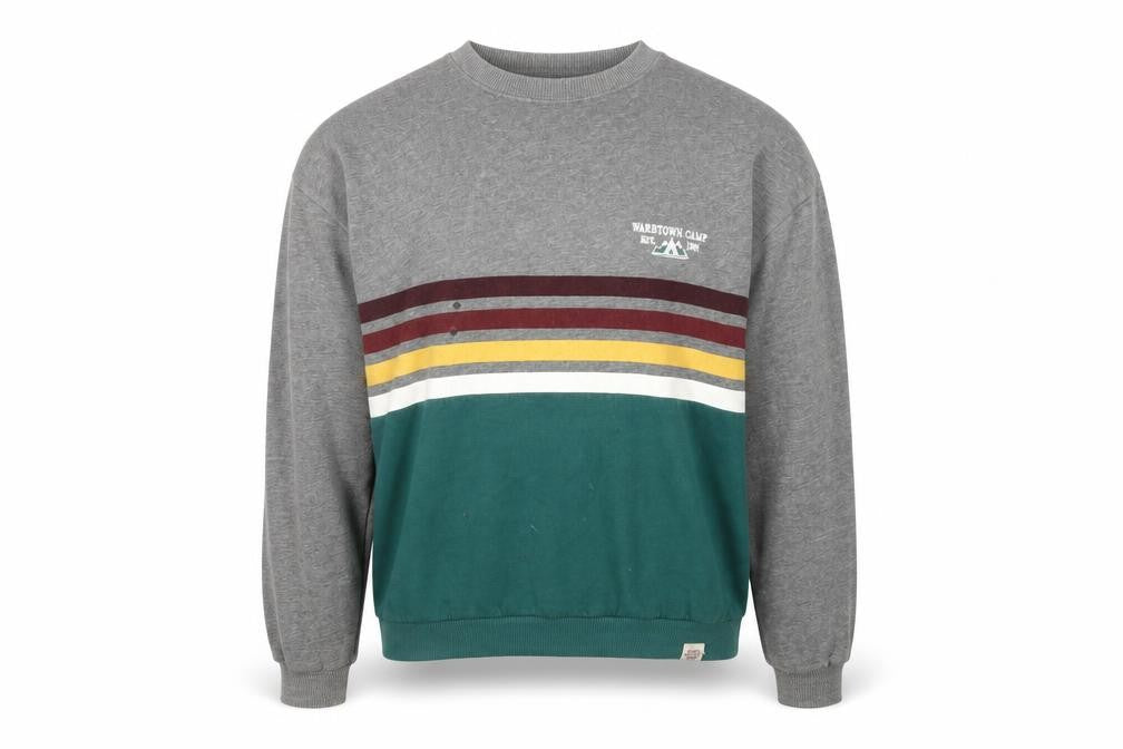 Pacific Republic Men's Grey Multicoloured M Sweatshirt
