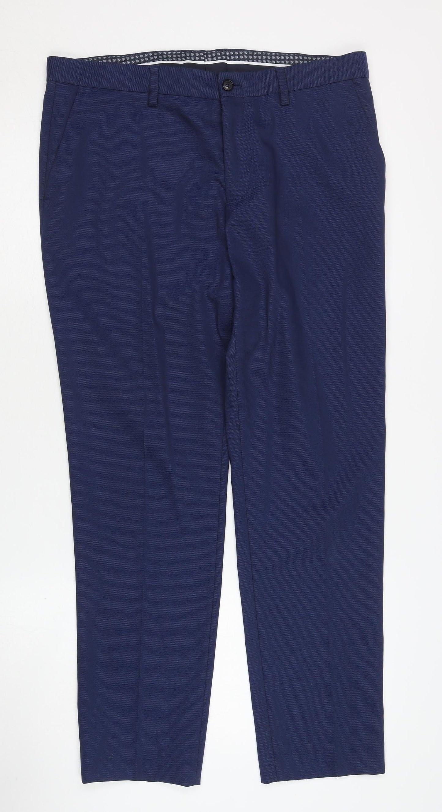 Zara Man Blue Dress Pants for Men, Size M, Classic Style