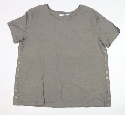 Womens UK Size 20 Alice Collins Grey Basic T-Shirt