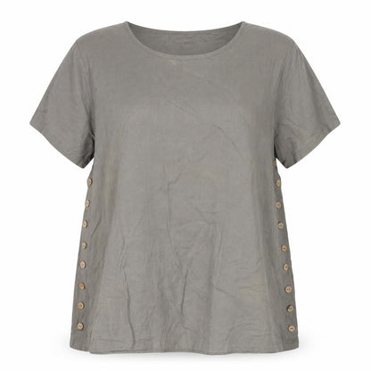 Womens UK Size 20 Alice Collins Grey Basic T-Shirt
