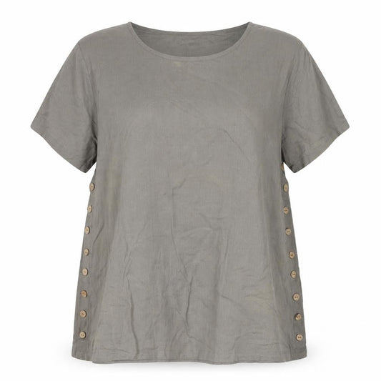 Womens UK Size 20 Alice Collins Grey Basic T-Shirt
