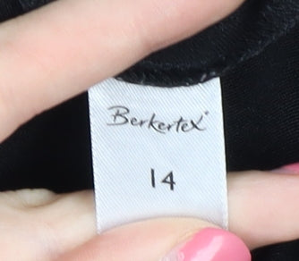 Womens UK Size 14 Berkertex Regular Fit  Black Trousers