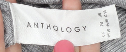 Anthology Women's 16/18 Grey Mock Neck Jumper