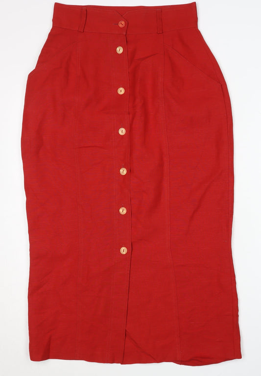 Alexon Women's Red Midi Pencil Skirt Size 12