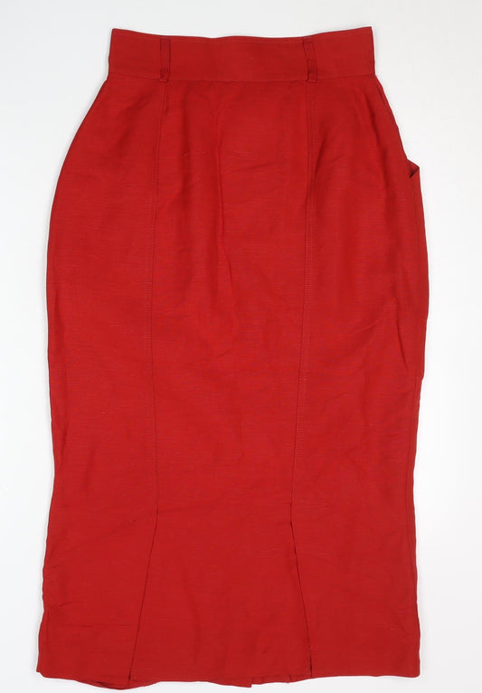 Alexon Women's Red Midi Pencil Skirt Size 12