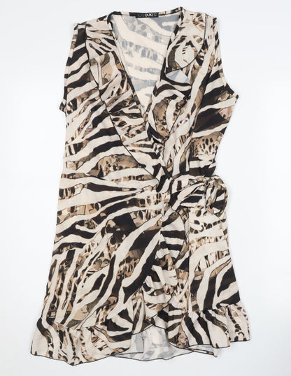 Quiz Women's Multicoloured Animal Print Wrap Dress