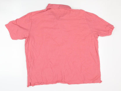ISLE Women's Pink Cotton Polo Shirt XL Casual Plus