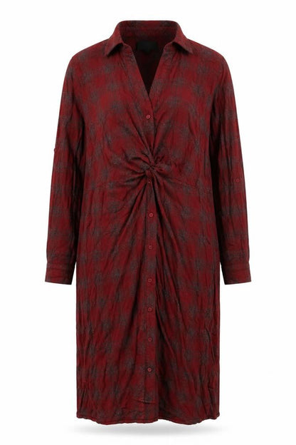 Next Women's Red Check Shirt Dress Size 10