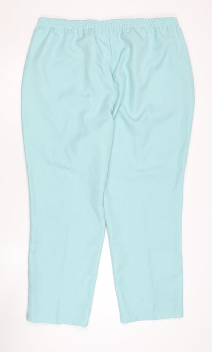 Womens UK Size 22 Damart  Casual Blue Trousers