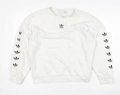 Adidas Women's White Pullover Sweatshirt Size 6