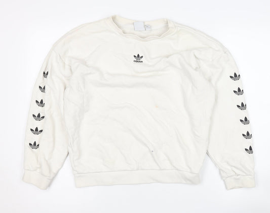 Adidas Women's White Pullover Sweatshirt Size 6