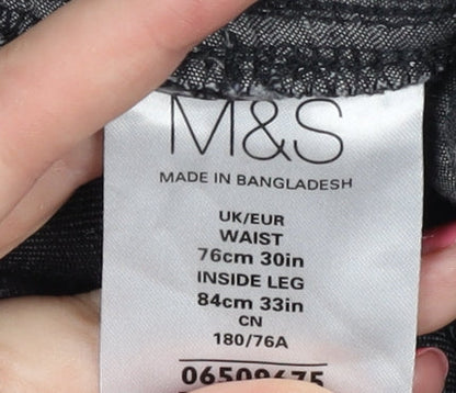 Marks and Spencer Men's Black Straight Jeans - Size 30