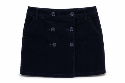 Crew Clothing Co. Women's Blue Button Skirt, Size 10