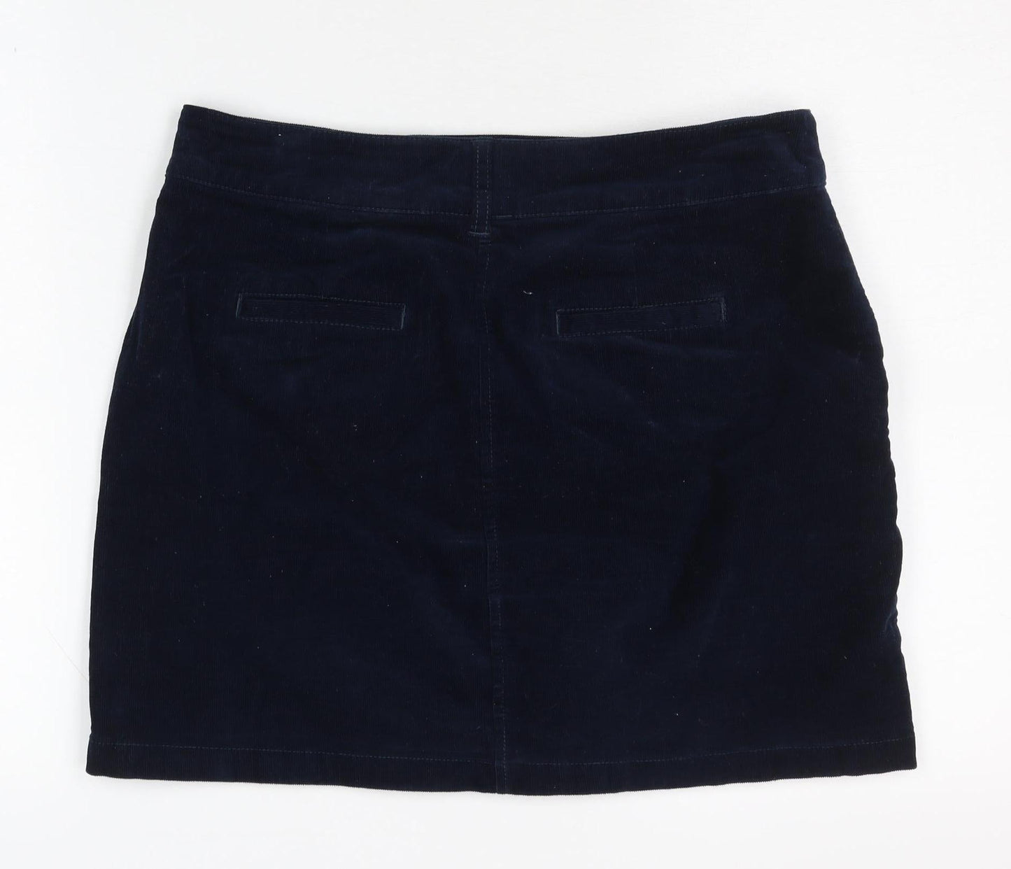 Crew Clothing Co. Women's Blue Button Skirt, Size 10
