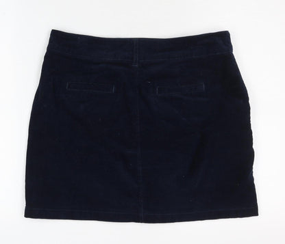 Crew Clothing Co. Women's Blue Button Skirt, Size 10