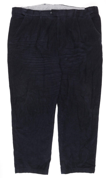 Mens UK Size 44 Clifford James Regular Fit Casual Blue Trousers