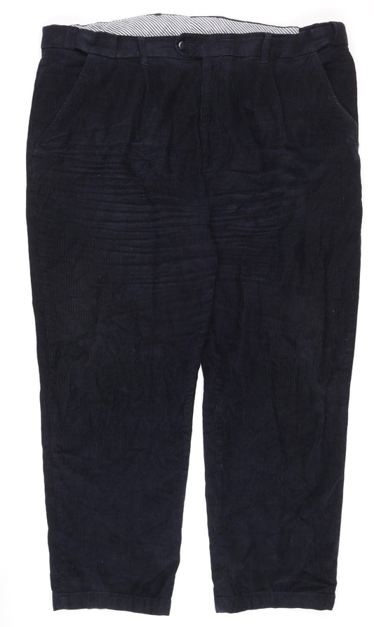 Mens UK Size 44 Clifford James Regular Fit Casual Blue Trousers