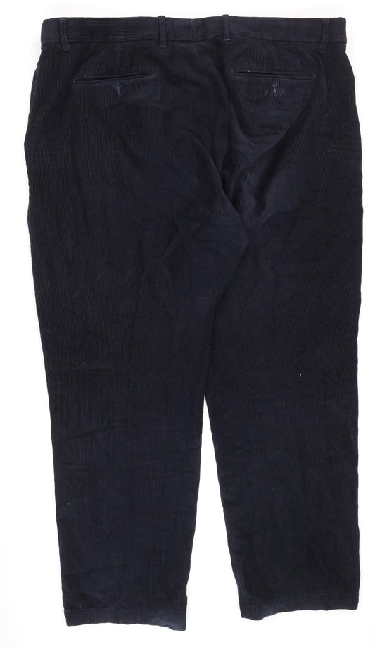 Mens UK Size 44 Clifford James Regular Fit Casual Blue Trousers