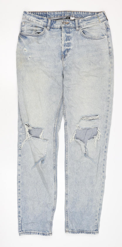 H&M Women's Blue Straight Jeans Size 10