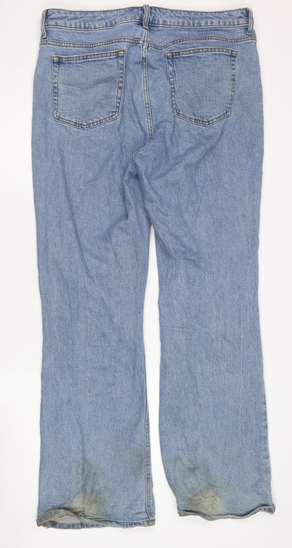 ASOS Women's Blue Straight Jeans, 8XL, Distressed, Good Condition