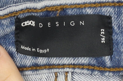 ASOS Women's Blue Straight Jeans, 8XL, Distressed, Good Condition