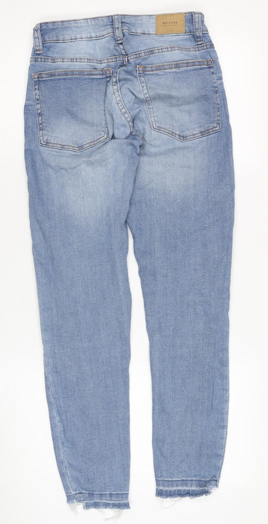 Bershka Women's Blue Straight Jeans Size 8