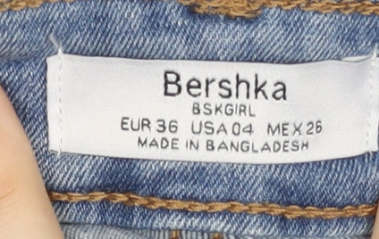Bershka Women's Blue Straight Jeans Size 8
