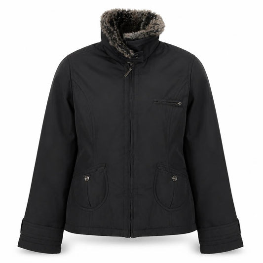 Womens UK Size 12 Debenhams Black Puffer Jacket
