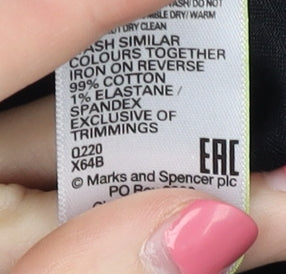 Marks and Spencer Men's Black Slim Trousers 30