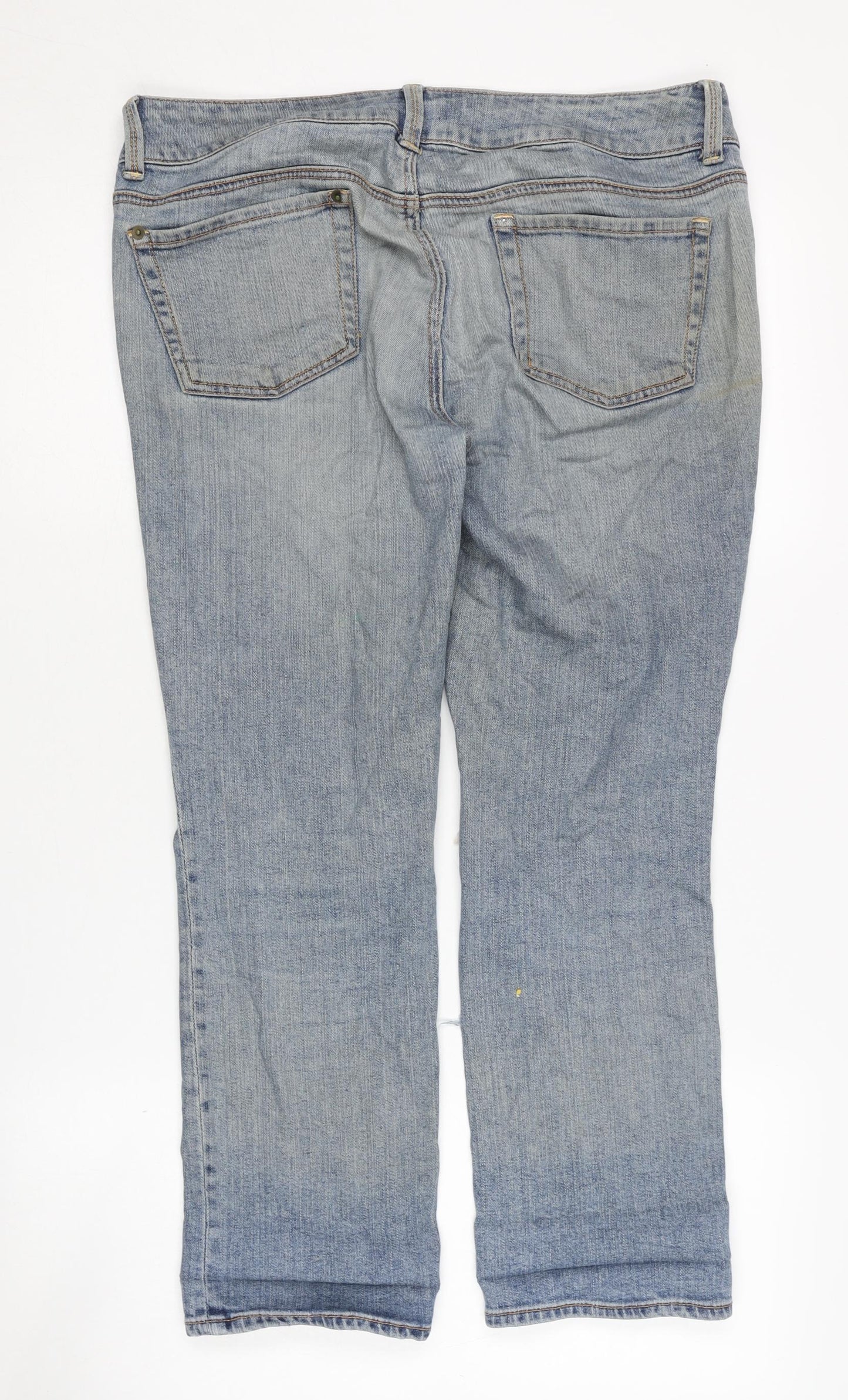 Forever 21 Women’s Light Blue Distressed Straight Jeans