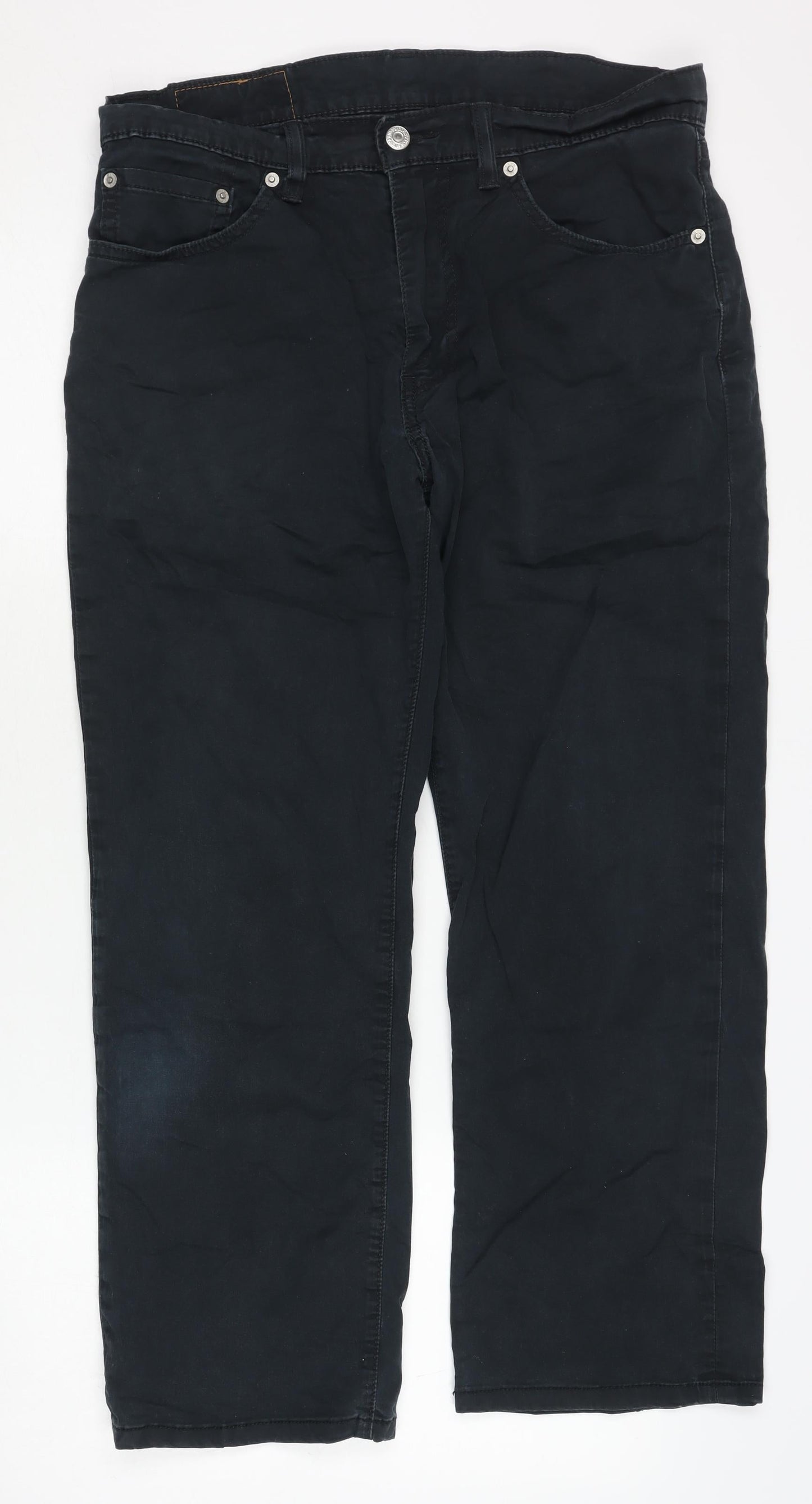Levi Strauss Men's Black Straight Trousers Size 32