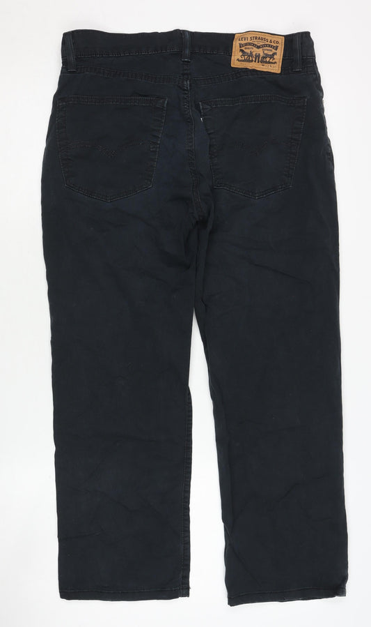 Levi Strauss Men's Black Straight Trousers Size 32
