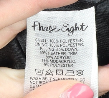 Phase Eight Women's Black Puffer Jacket Size 12