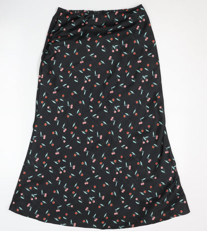 ASOS Women's Black Floral Midi Pencil Skirt Size S