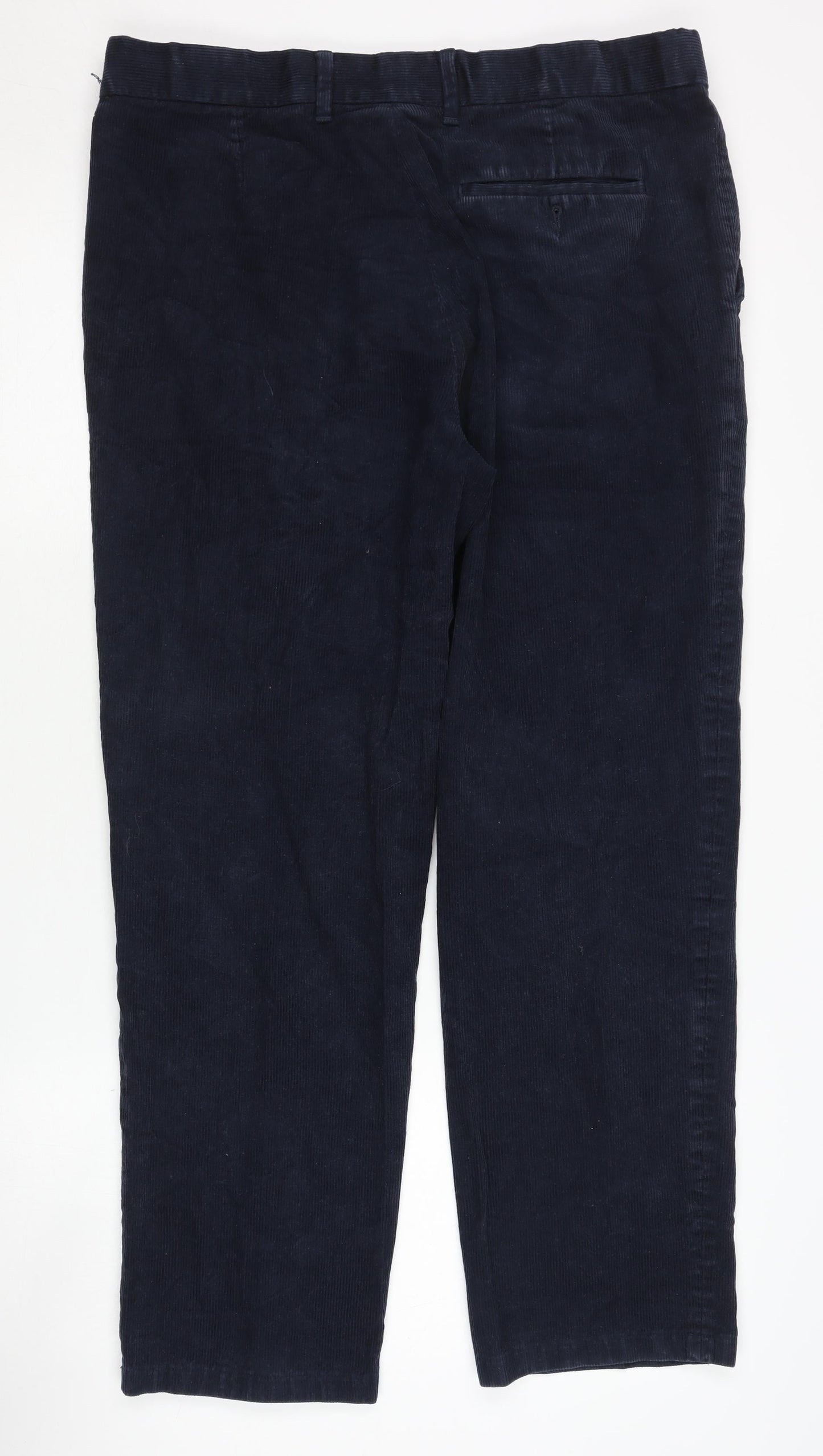 Marks and Spencer Men's Blue Corduroy Trousers, 36 in