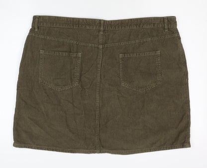 Principles Women's Green Corduroy Skirt Size 18