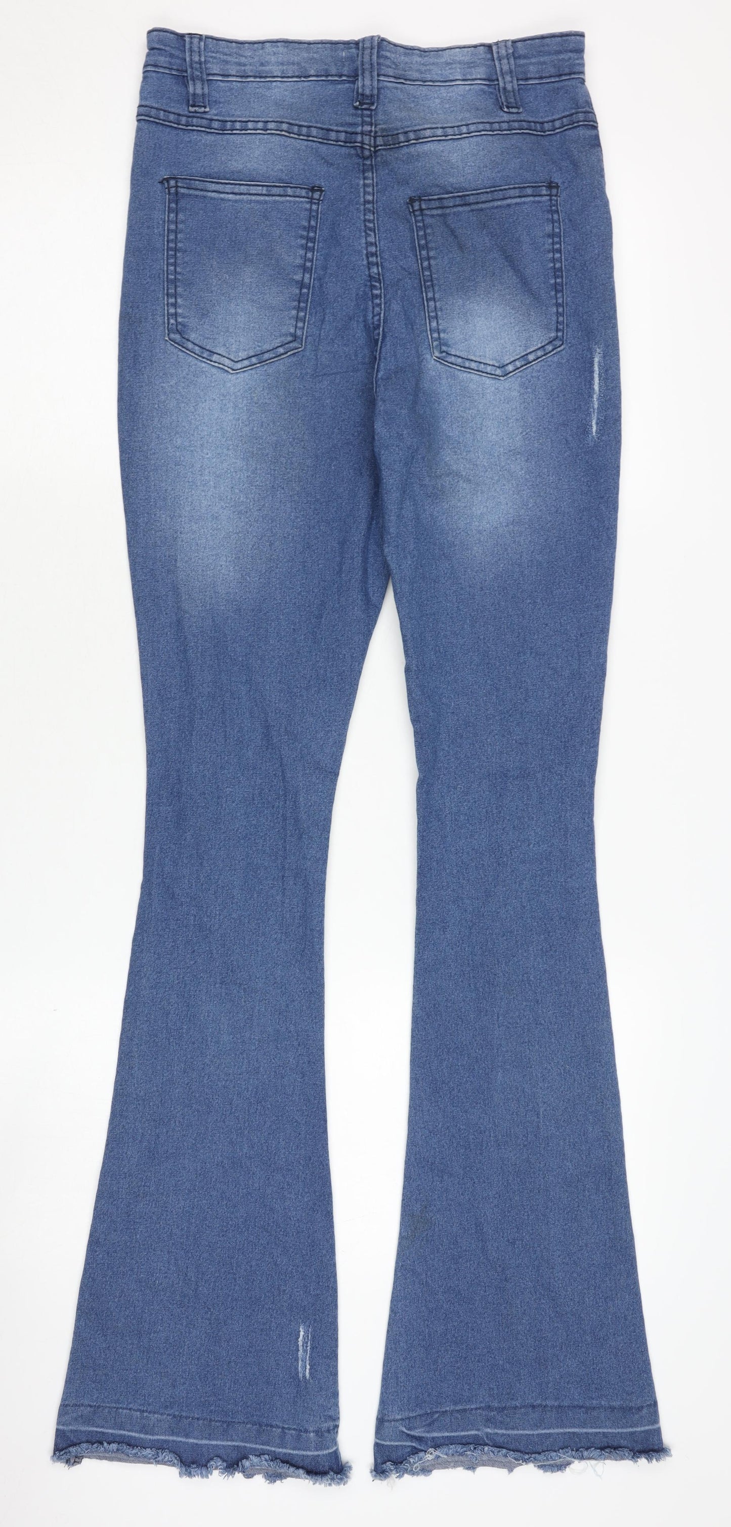 PrettyLittleThing Women's Blue Flared Jeans, Size M