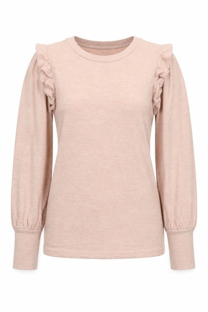 Next Women's Pink Ruffle Crew Neck Jumper Size 12