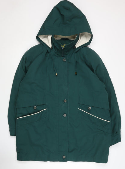 Womens UK Size 18 David Barry Green Parka Coat