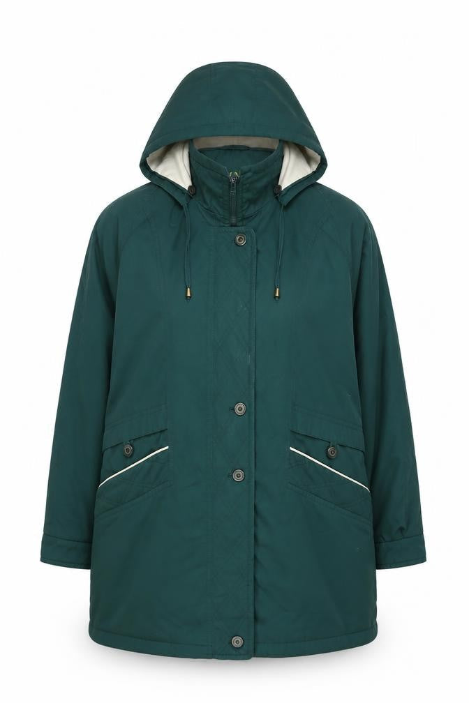 Womens UK Size 18 David Barry Green Parka Coat