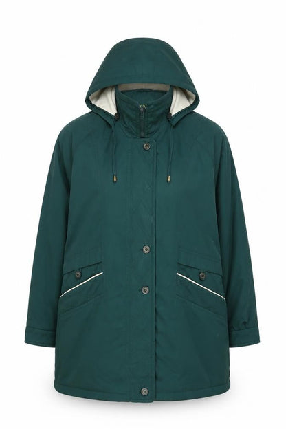 Womens UK Size 18 David Barry Green Parka Coat